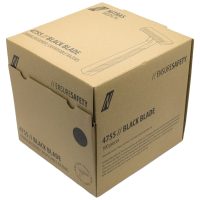 Kartonverpackung mit 100 schwarzen Einweg-Rasierern von Nitras