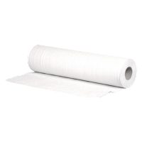 Weiße, 2-lagige Ärztekrepp-Rolle auf weißem Hintergrund
