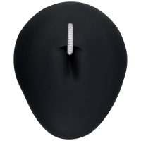 Silberner Multi Jewelled Belly Arch Clicker auf schwarzem Hintergrund