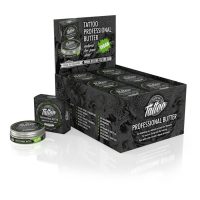 Believa Tattoo Butter in 35 ml Dose, in schwarzer Verpackung mit grünen Details, auf weißem Hintergrund