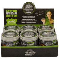 Believa Tattoo Butter Dosen in grüner Displaybox auf weißem Hintergrund