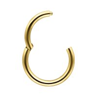 Goldener 14K Piercingring mit Scharnier, Stärke 1,2 mm, Durchmesser 8 mm