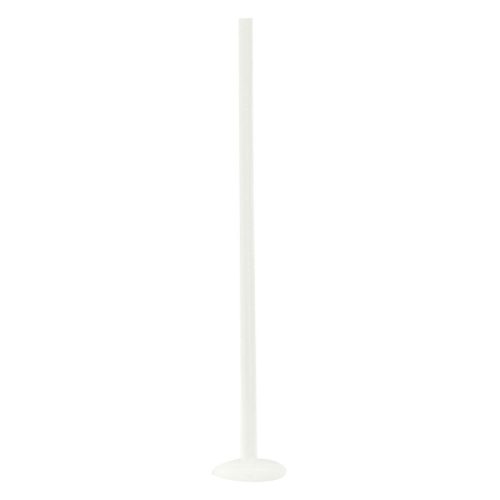 Langer Bioplast Stab in Weiß, 1.6 mm Stärke, 45 mm Länge auf weißem Hintergrund