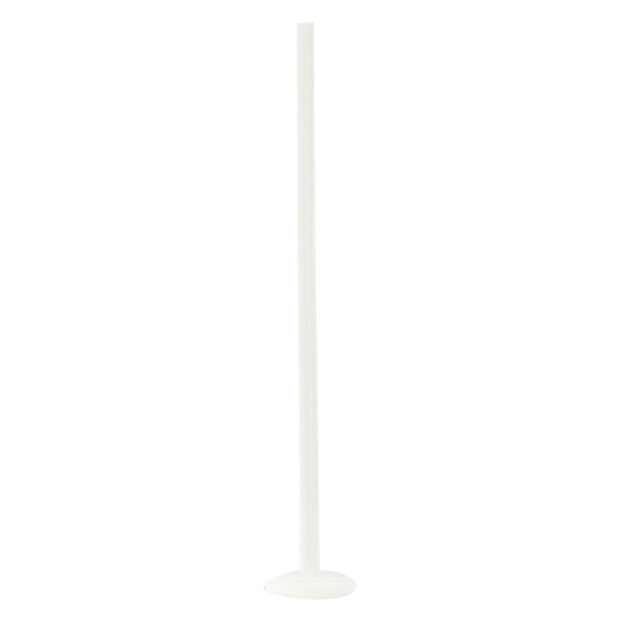 Langer Bioplast Stab in Weiß, 1.6 mm Stärke, 45 mm Länge auf weißem Hintergrund