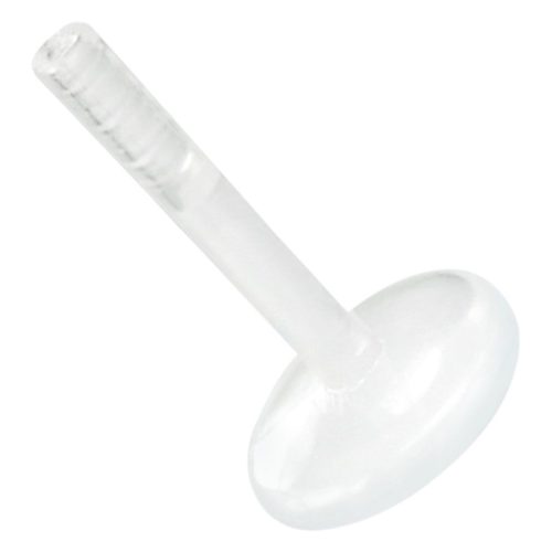 Klarer PTFE Labret Stab von Wildcat auf weißem Hintergrund