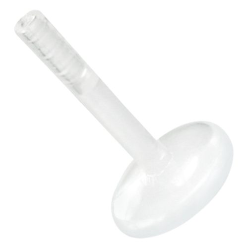 Transparenter Bioplast Labret mit Push-Fit System, 1,2 mm Stärke, 6,0 mm Länge