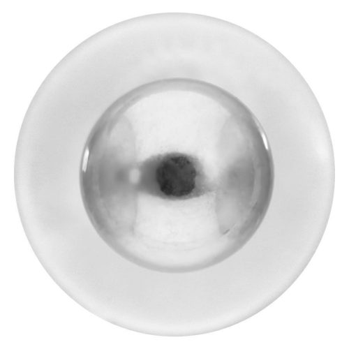 Silbernes Ball Push-Fit Labret auf weißem Hintergrund