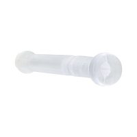 Transparenter Nasenstecker aus Bioplast mit Kugel auf weißem Hintergrund
