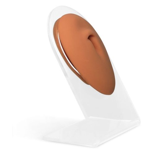 Brauner Body Bit Belly Button aus Silikon auf klarem Display