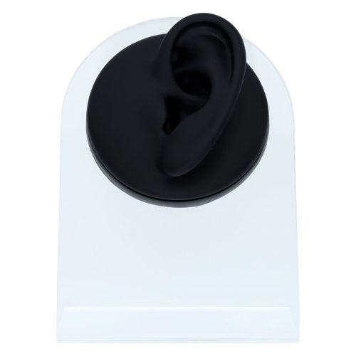 Schwarzes Silikon-Body Bit Ear auf weißem Hintergrund
