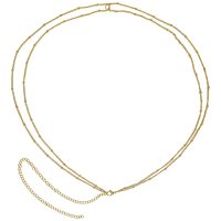 Goldene Piercingkette aus Chirurgenstahl 316L auf weißem Hintergrund