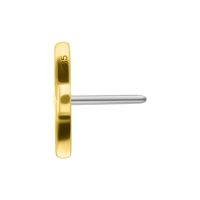 Goldener Lotus-Aufsatz mit Push-Fit Gewinde auf weißem Hintergrund