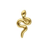 Goldener Schlangenaufsatz aus 14K Gold auf weißem Hintergrund