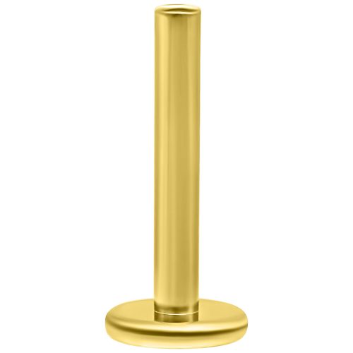 Goldenes 14K Labret mit Perfect Fit, Länge 8,0 mm, auf weißem Hintergrund