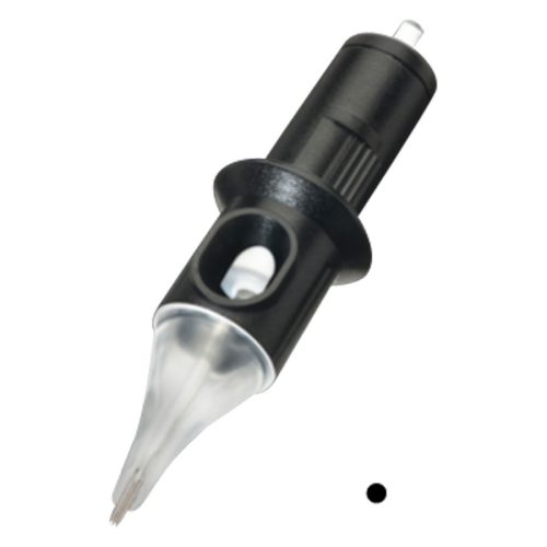 Schwarzer Cheyenne Liner Nadelkopf mit 1 Nadel, 0.4 mm Stärke auf weißem Hintergrund