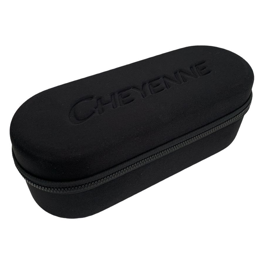 Schwarzes Etui mit Reißverschluss und Cheyenne-Logo