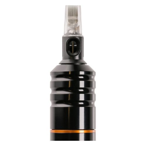 Schwarzer HAWK PEN Griff 25mm mit geriffelter Oberfläche auf weißem Hintergrund