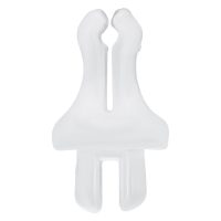 Transparenter PTFE-Clip für Body Bit Displays auf weißem Hintergrund