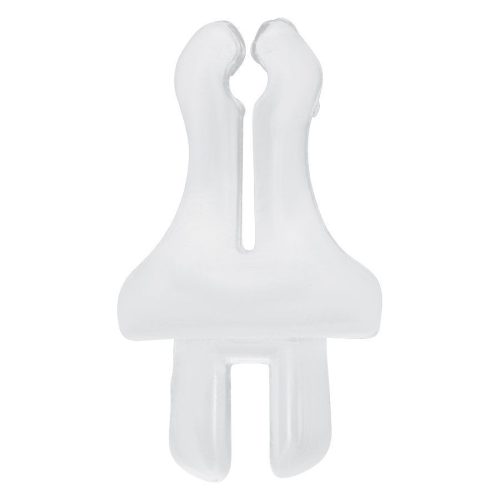 Transparenter PTFE-Clip für Body Bit Displays auf weißem Hintergrund
