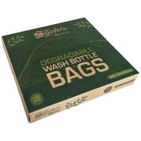 Grüne Box mit biologisch abbaubaren Washbottle Bags von Wildcat, 100 Stück