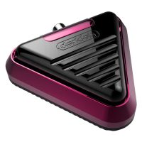 Dreieckiger Delta Fußschalter in Pink und Schwarz auf weißem Hintergrund