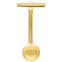 Goldenes Bananabell Piercing, Stärke 1,6 mm, Länge 12,0 mm, auf weißem Hintergrund