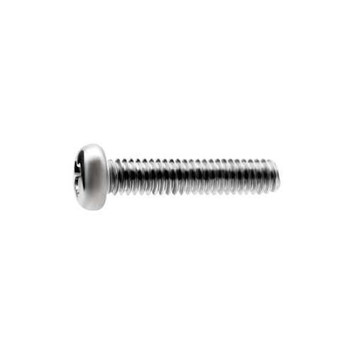 Silberne Ersatzschraube für TDR, 8.0 mm Länge, 2.5 mm Stärke auf weißem Hintergrund