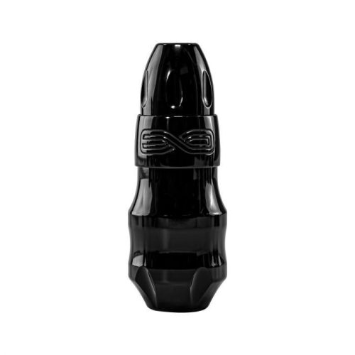 Schwarze FK Irons EXO 2.5 mm Tattoomaschine auf weißem Hintergrund