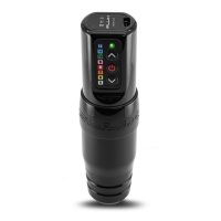 Schwarze, kabellose FK Irons Microbeau Flux S auf weißem Hintergrund