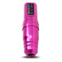 Pink FK Irons Microbeau Flux S Tattoomaschine vor weißem Hintergrund