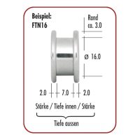 Silberner Flesh Tunnel aus Chirurgenstahl 316L mit Außengewinde, Ø 16,0 mm