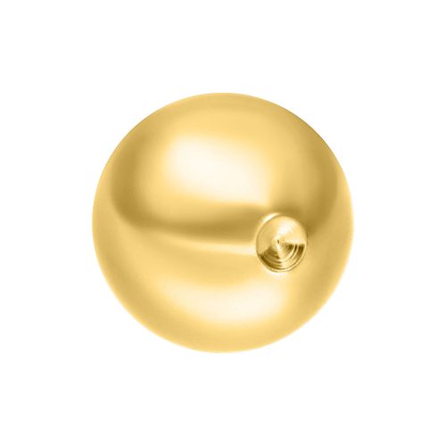Goldene Clip In Kugel aus Titan Grade 23 auf weißem Hintergrund