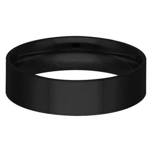 Schwarzer Ring aus Chirurgenstahl 316L, Größe 22,0 mm, auf weißem Hintergrund