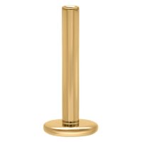 Goldener Labret aus Titan mit Push Fit, 1.0 mm Stärke, 5.0 mm Länge, auf weißem Hintergrund