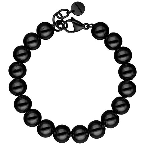 Schwarzes Bubble Armband aus Chirurgenstahl 316L auf weißem Hintergrund
