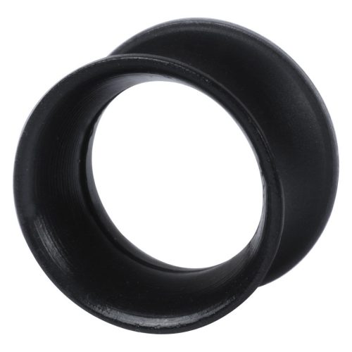 Schwarzer Kaos Softwear Skin Tunnel aus Silikon, 3,0 mm Größe, auf weißem Hintergrund