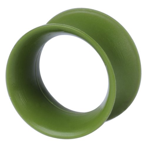 Olivegrüner 5,0 mm Kaos Softwear Silikon Tunnel auf weißem Hintergrund