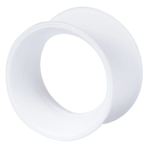 Weißer Kaos Softwear Skin Tunnel aus Silikon, 5,0 mm Größe, auf weißem Hintergrund