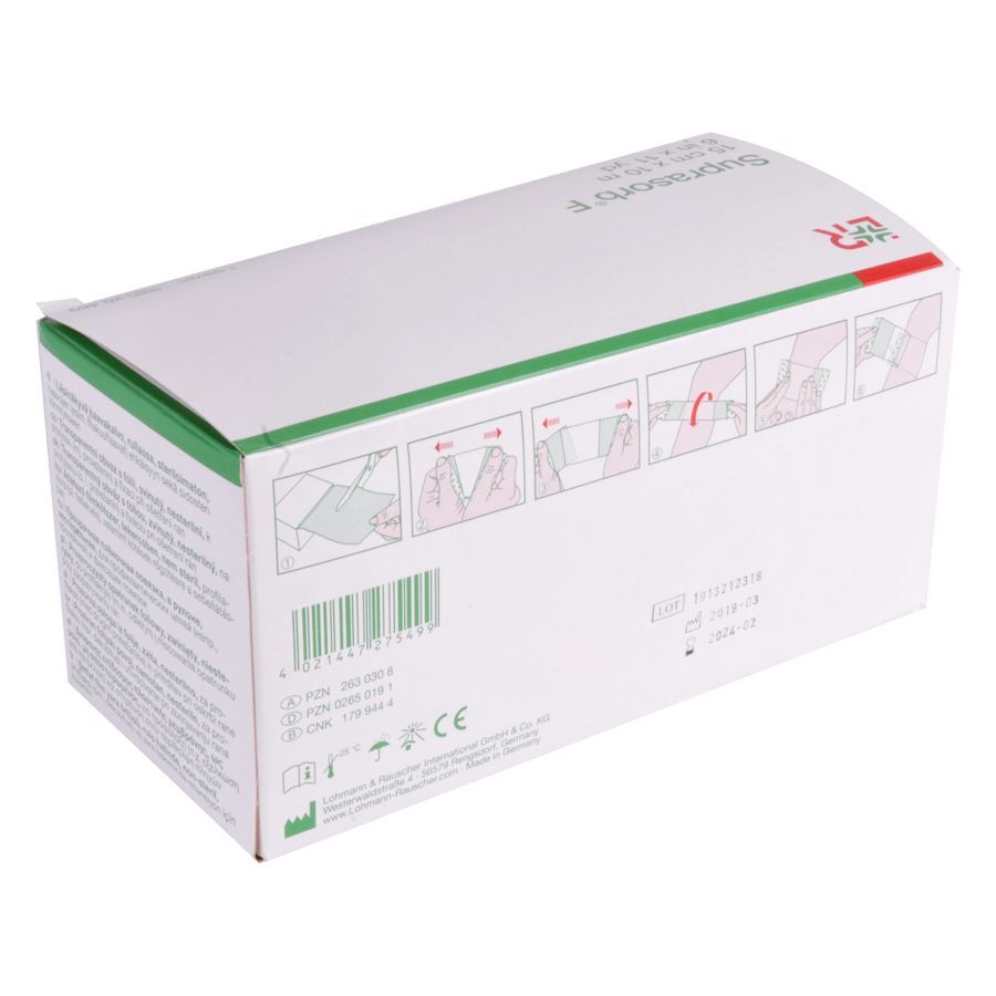 Verpackung des Suprasorb® Folienverbands mit grüner und weißer Gestaltung