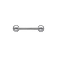 Silbernes Barbell Piercing aus Chirurgenstahl auf weißem Hintergrund