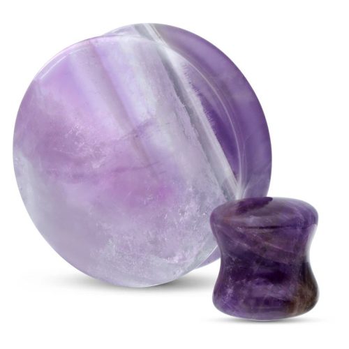 Lila Stein Plug mit glatter Oberfläche und leichtem Farbverlauf