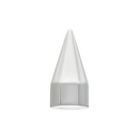 Silberner Spike Cone aus Chirurgenstahl auf weißem Hintergrund