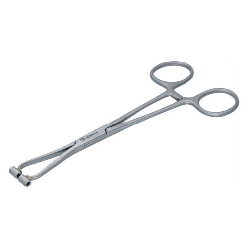 Silberne Septum Zange aus Chirurgenstahl auf weißem Hintergrund