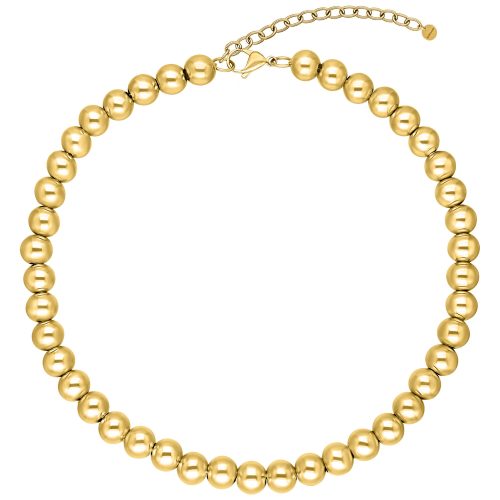 Goldene Bubble Kette aus Chirurgenstahl 316L auf weißem Hintergrund