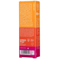 Bunte Verpackung des No Cosmetics Glowy Sunfluid LSF50, 50ml, stehend auf weißem Hintergrund