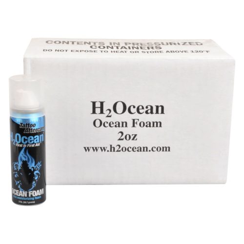 H2Ocean Tattoo Pflege Schaumflasche 60 ml vor weißer Box