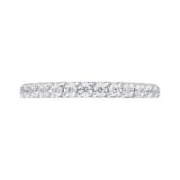Silberner Conch Ring mit weißen Pavé-Kristallen, 1,2 mm Stärke, 14 mm Innendurchmesser