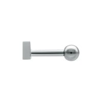 Silberner Triangle Barbell mit Kugel und Dreieck aus Chirurgenstahl