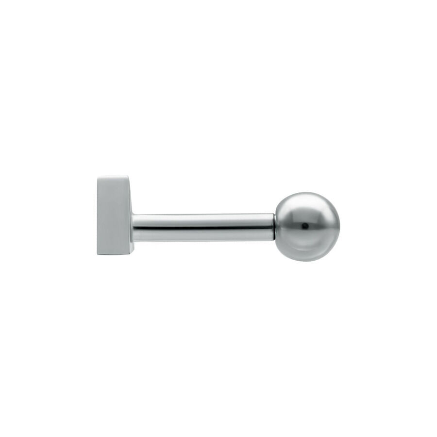 Silberner Triangle Barbell mit Kugel und Dreieck aus Chirurgenstahl