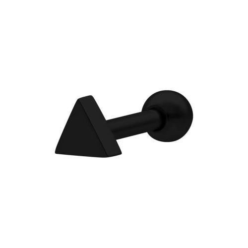 Schwarzer Triangle Barbell mit Außengewinde auf weißem Hintergrund